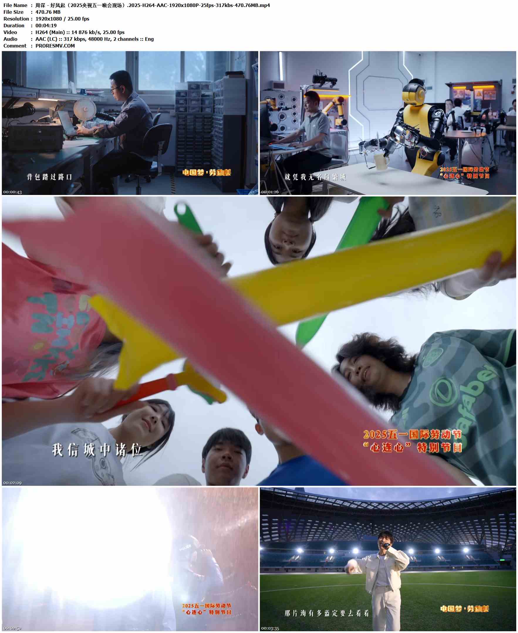 周深 - 好风起（2025央视五一晚会现场）.2025-H264-AAC-1920x1080P-25fps-317kbs-470.76MB官方MV_高清MV